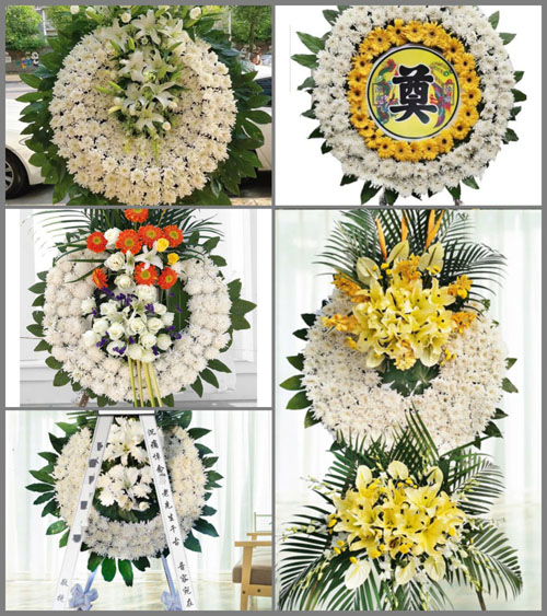 上海奉贤区青村镇花角村花圈速递